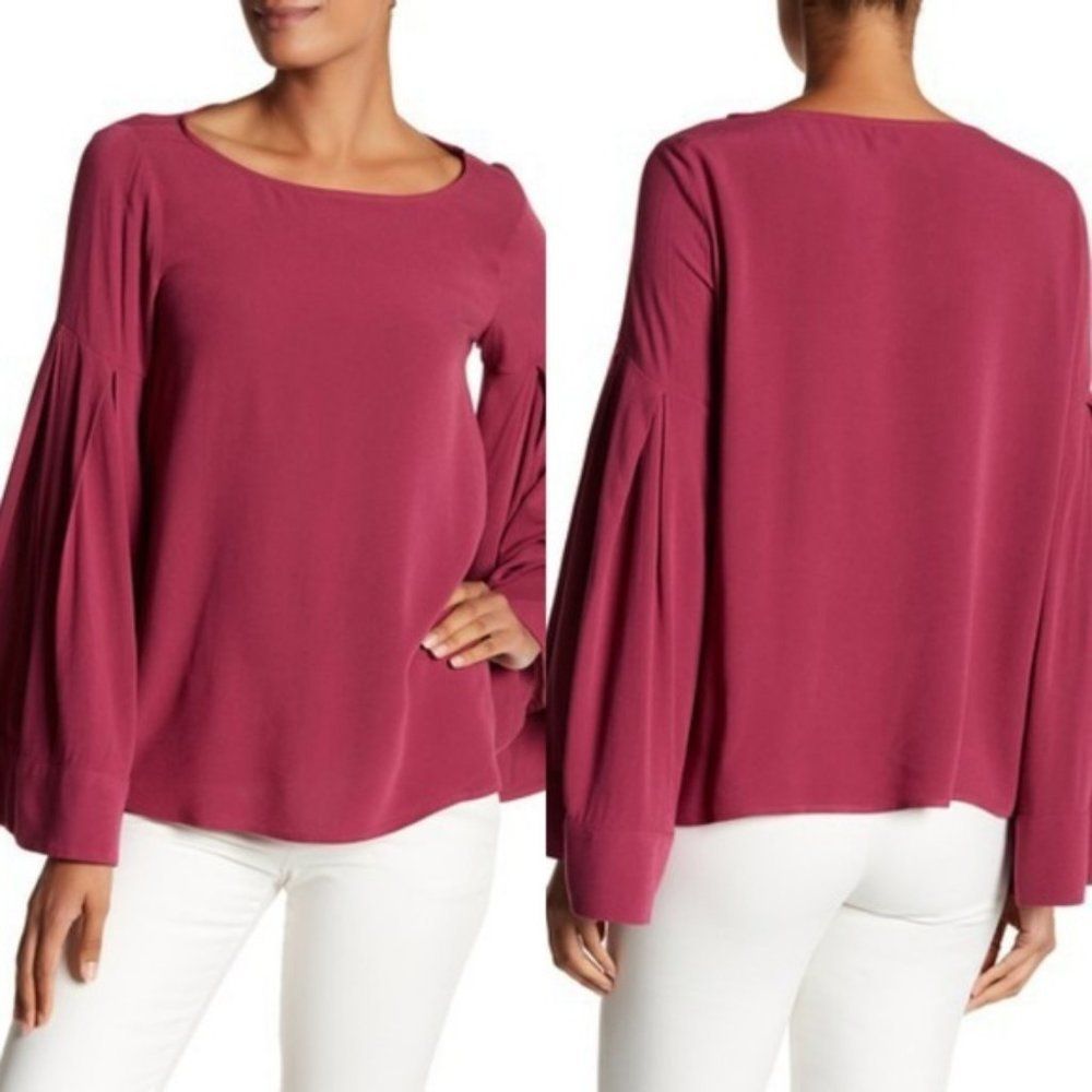 Anthro Ro & De Voluminous Bell Sleeve Blouse